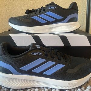 Adidas Men's Black and Blue Swim Sneakers